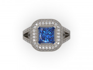 woman solitaire ring 39 3D 프린트 모델