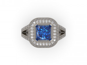 woman solitaire ring 39 3D 프린트 모델