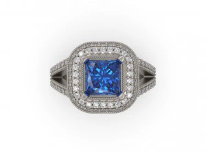 woman solitaire ring 39 3D Print Model