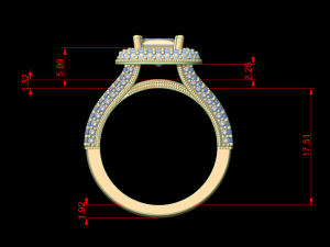 woman solitaire ring 39 3D 프린트 모델