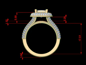 woman solitaire ring 39 3D Print Model