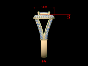 woman solitaire ring 39 3D 프린트 모델