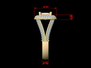 woman solitaire ring 39 3D Print Model