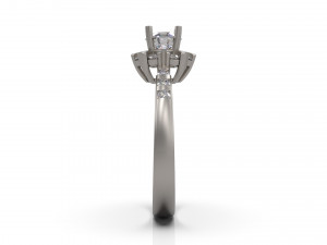 woman solitaire ring 40 3D Принт Модель