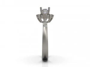woman solitaire ring 40 3D Print Model
