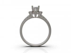 woman solitaire ring 40 3D Print Model