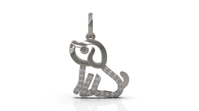 dog pendant 15 3D 프린트 모델 .c4d .max .obj .3ds .fbx .stl .blend 