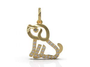 dog pendant 15 3D 프린트 모델
