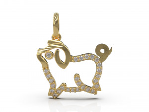 pig pendant 16 Model Cetak 3D