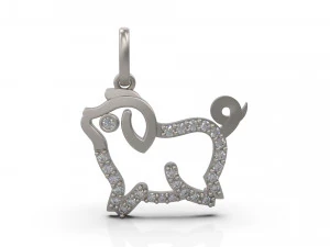 pig pendant 16 3D Print Model
