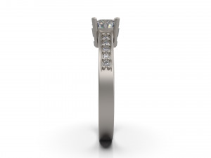 woman solitaire ring 41 3D 打印模型