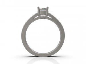 woman solitaire ring 41 3D Print Model