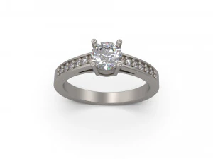 woman solitaire ring 41 3D Print Model
