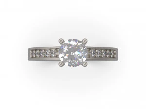 woman solitaire ring 41 3D Print Model