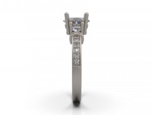 woman solitaire ring 42 Modelo de Impressão 3D