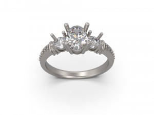 woman solitaire ring 42 Modelo de Impressão 3D