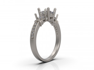 woman solitaire ring 42 Modelo de Impressão 3D