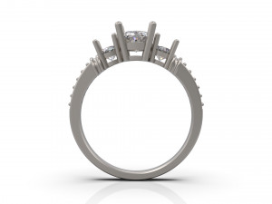 woman solitaire ring 42 Modelo de Impressão 3D