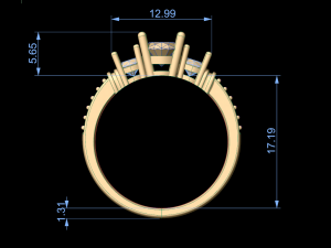 woman solitaire ring 42 Modelo de Impressão 3D