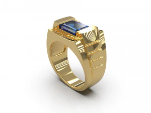 man signet ring 11 3D Print Model