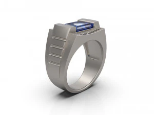 man signet ring 11 3D Print Model