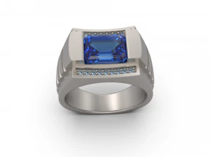 man signet ring 11 3D Print Model