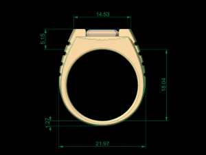 man signet ring 11 3D Print Model