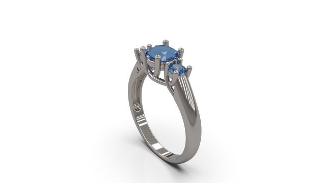woman solitaire ring 43 3D 프린트 모델 .c4d .max .obj .3ds .fbx .stl .blend 