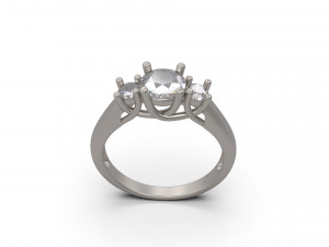 woman solitaire ring 43 3D 프린트 모델