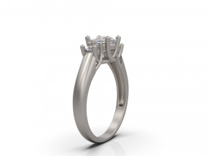 woman solitaire ring 43 3D 프린트 모델
