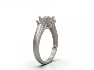 woman solitaire ring 43 3D Print Model