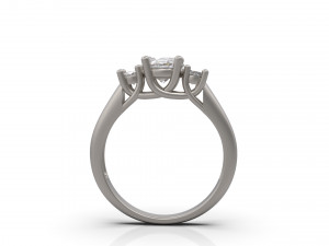 woman solitaire ring 43 3D 프린트 모델