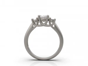 woman solitaire ring 43 3D Print Model