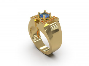 man signet ring 12 3D Принт Модель