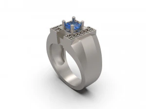 man signet ring 12 3D Print Model