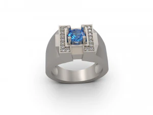 man signet ring 12 3D Print Model