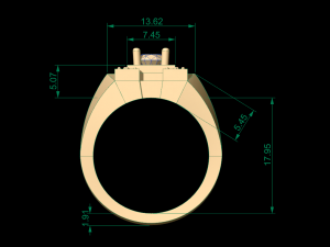 man signet ring 12 3D Принт Модель