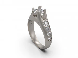 woman solitaire ring 44 3D Print Model