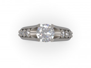 woman solitaire ring 44 Modello di stampa 3D
