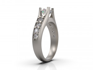 woman solitaire ring 44 Modello di stampa 3D