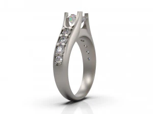 woman solitaire ring 44 3D Print Model
