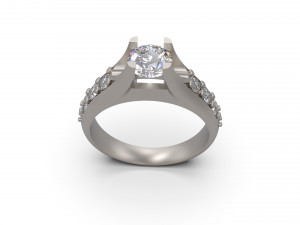 woman solitaire ring 44 Modello di stampa 3D