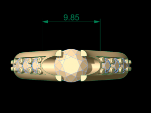 woman solitaire ring 44 Modello di stampa 3D