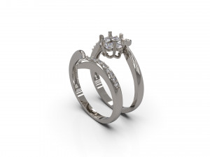 woman solitaire wedding ring 45 3D 프린트 모델