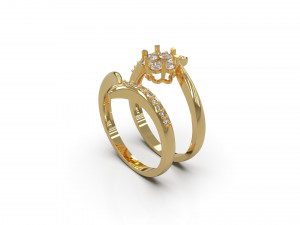 woman solitaire wedding ring 45 3D प्रिंट मॉडल