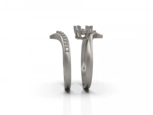 woman solitaire wedding ring 45 3D Print Model