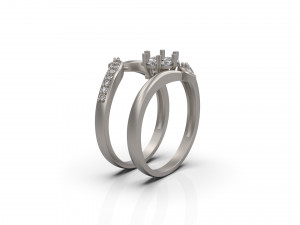 woman solitaire wedding ring 45 3D प्रिंट मॉडल