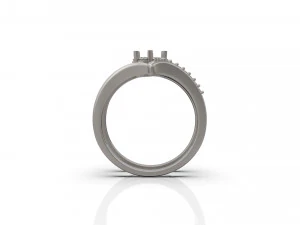 woman solitaire wedding ring 45 3D Print Model