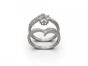 woman solitaire wedding ring 45 3D प्रिंट मॉडल