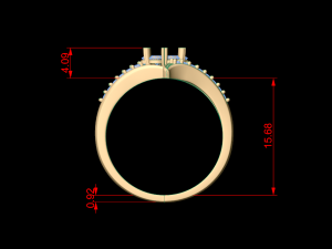 woman solitaire wedding ring 45 3D प्रिंट मॉडल